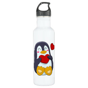 Penguin with Heart 710 Ml Water Bottle