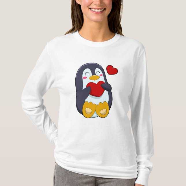 Penguin with Heart T-Shirt (Front)