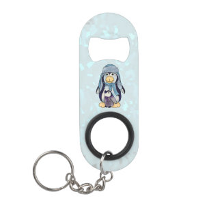 Penguin with kid coffee cup