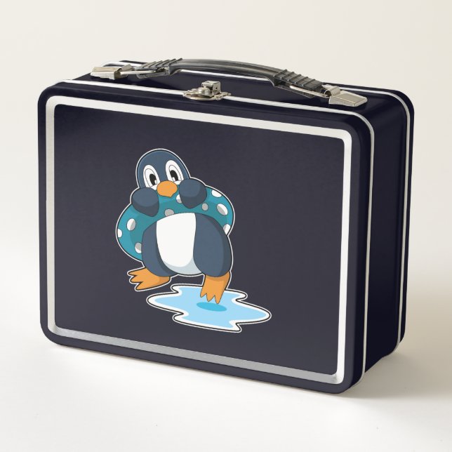 Penguin with Lifebuoy Metal Lunch Box (Front)