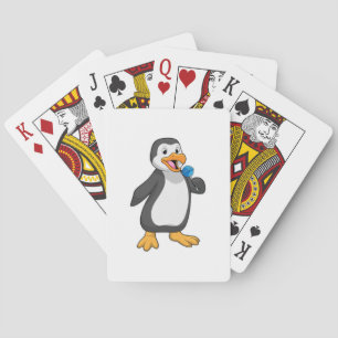 Penguin with Lollipop Sweets Playing Cards