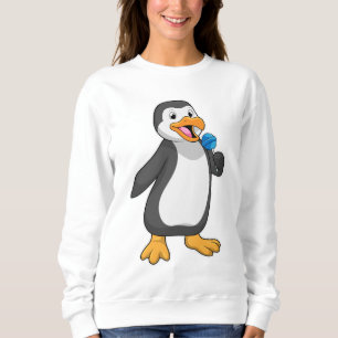 Penguin with Lollipop Sweets Sweatshirt