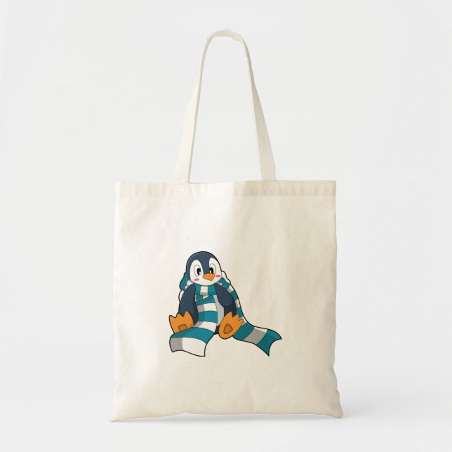 Penguin with Scarf Tote Bag (Front)