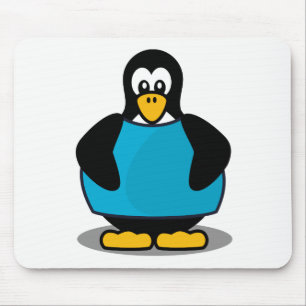 Penguin with shirt mouse pad