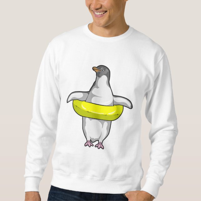 Penguin with Swim ring Sweatshirt (Front)