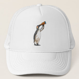 Penguin with Telescope Trucker Hat
