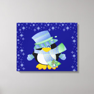 Penguin Wrapped Canvas