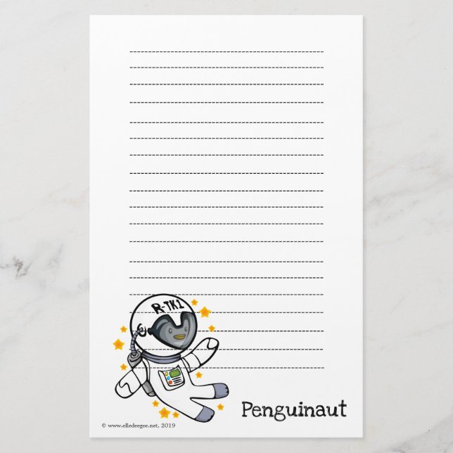 Penguinaut Writing Paper (Front)