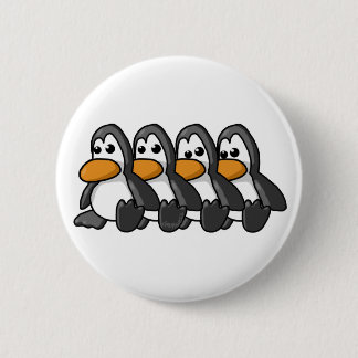 Penguins 6 Cm Round Badge