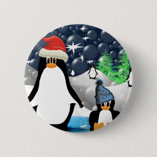 Penguins 6 Cm Round Badge