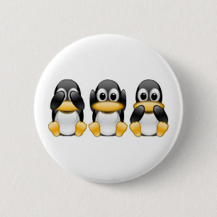 Penguins 6 Cm Round Badge