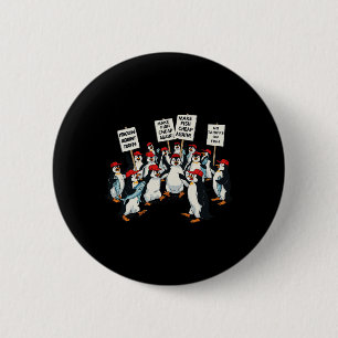 Penguins Against Tariff Funny Penguin Anti-tariff  6 Cm Round Badge