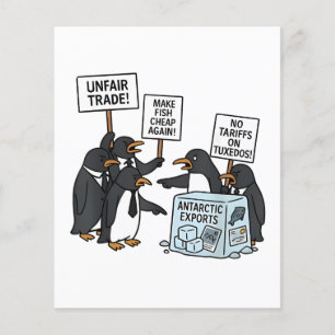 Penguins Against Tariffs Anti Trump  Flyer