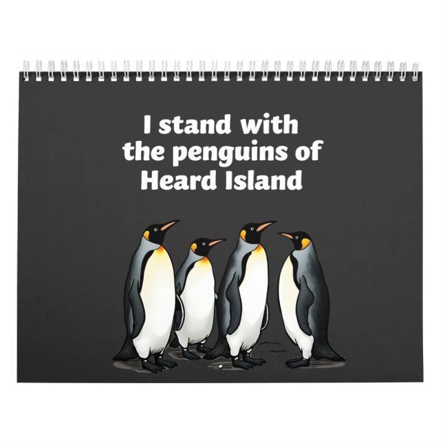Penguins Against Tariffs Anti Trump Garden Flag   Calendar (Cover)