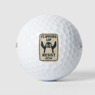 Penguins Against Tariffs Anti Trump Garden Flag   Golf Balls