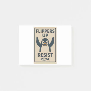 Penguins Against Tariffs Anti Trump Garden Flag Post-it Notes