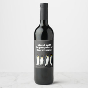 Penguins Against Tariffs Anti Trump Garden Flag   Wine Label