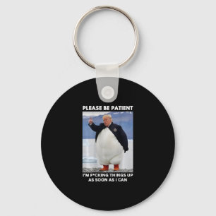 Penguins Against Tariffs Anti-trump Protest Hands  Key Ring