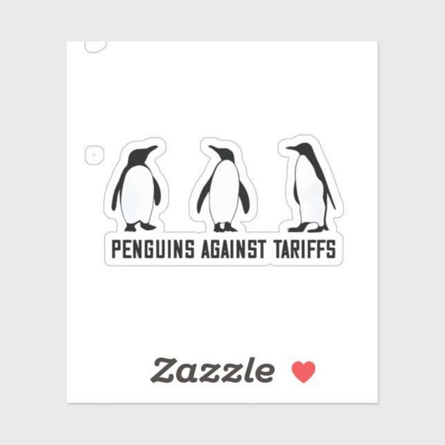 Penguins Against Tariffs Anti Trump Taxesx Politcs (Sheet)