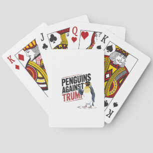 Penguins Against Trump Anti Trump USA Playing Cards