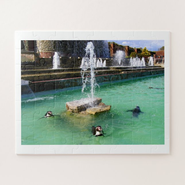 Penguins and fountains jigsaw puzzle (Horizontal)