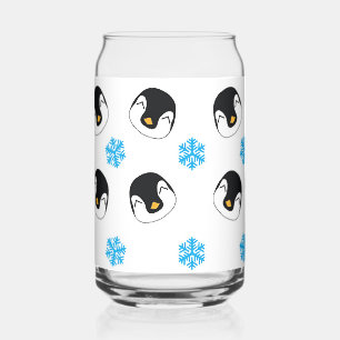 Penguins and snowflakes can glass