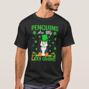 Penguins Are My Lucky Charms Penguin Bird St Patri T-Shirt
