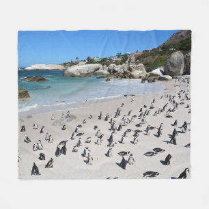 Penguins Boulders Beach   South Africa Fleece Blanket