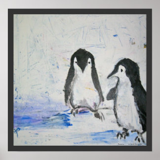 Penguins by Sarah Harris Art Print