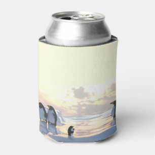 penguins chilling on an ice floe can cooler