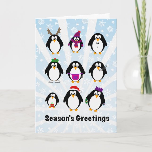Penguins Christmas Card (Front)