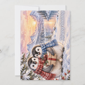 Penguins Christmas Christmas Greeting Card