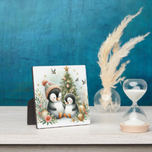 Penguins Christmas Plaque