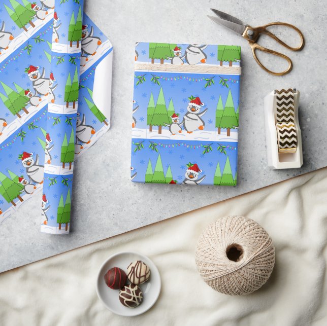 Penguins Christmas  Wrapping Paper (Crafts)