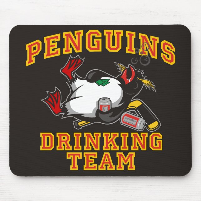 Penguins Drinking Team Mouse Pad (Front)