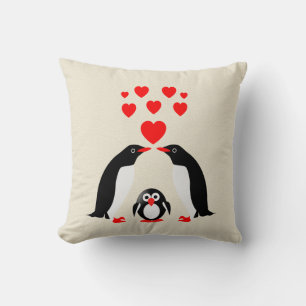 Penguins family cushion