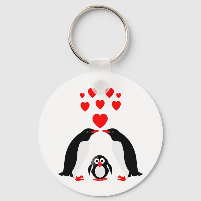 Penguins family key ring (Front)