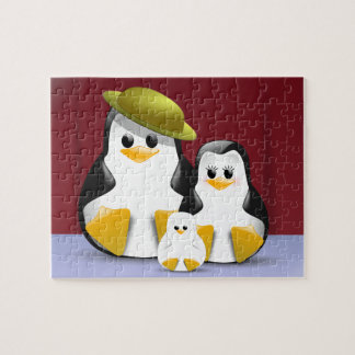Penguins family portrait jigsaw puzzle