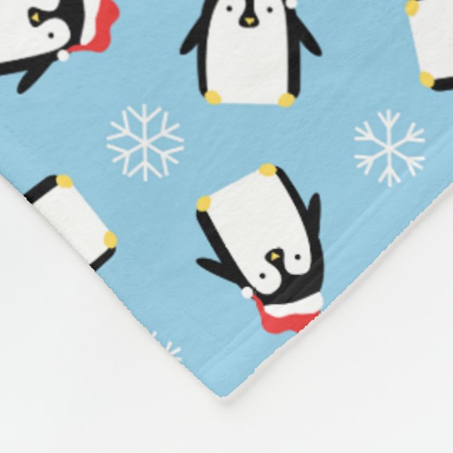 Penguins Fleece Blanket (Corner)