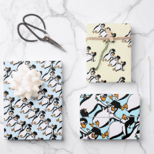 Penguins Graduation  Wrapping Paper Sheet