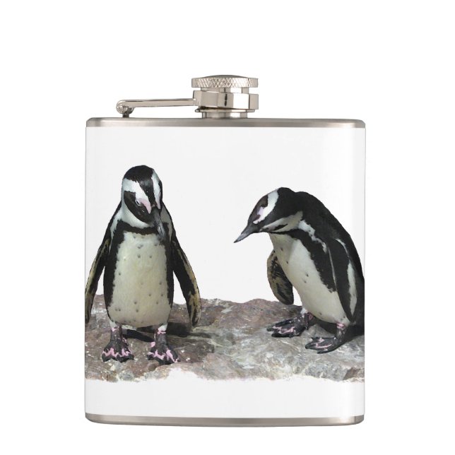 Penguins Hip Flask (Front)