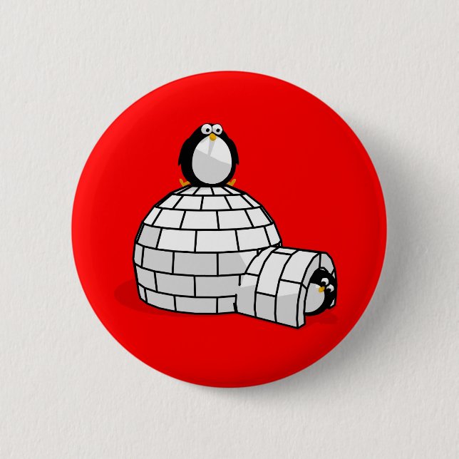 Penguins & Igloo Button (Front)