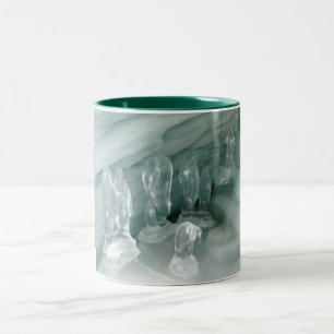 Penguins in ice Two-Tone coffee mug