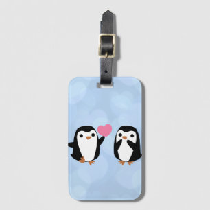 Penguins in Love Luggage Tag