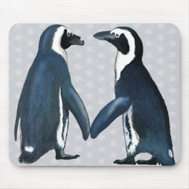 Penguins In Love Mouse Pad (Front)