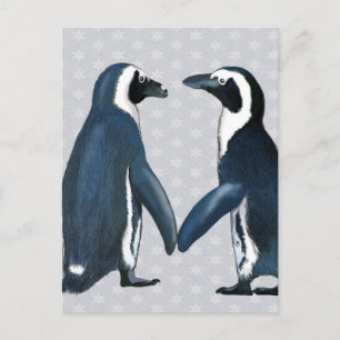 Penguins In Love Postcard