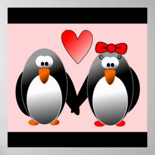 PENGUINS IN LOVE POSTER
