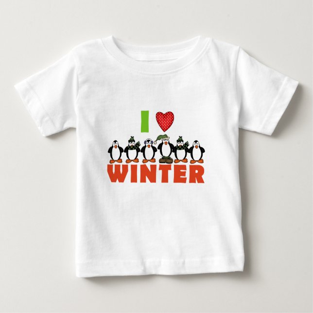 Penguins Love Winter Tshirts and Gifts (Front)