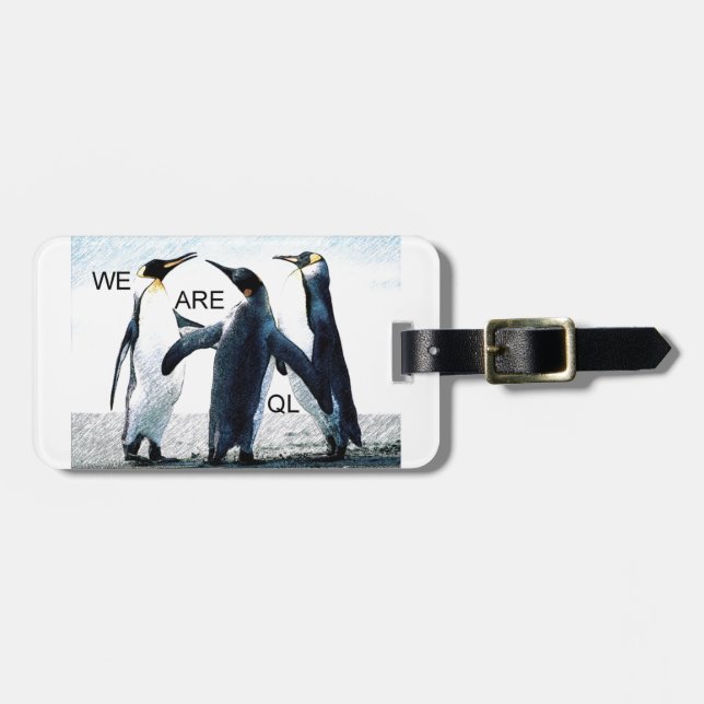 penguins luggage tag (Front Horizontal)