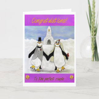 Penguins marriage card